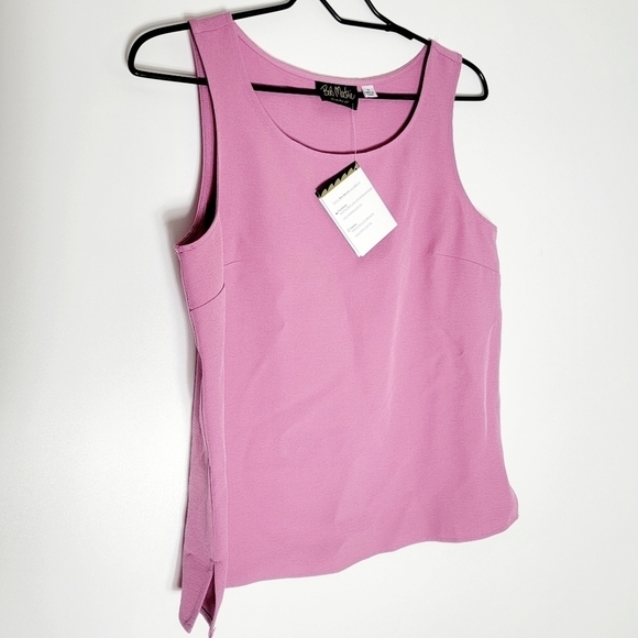 NWT Bob Mackie Pink Basic Scoop Neck Sleeveless Tank Top Women's Size S - Picture 1 of 6